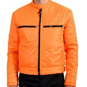 Just Cavalli Men's Orange Insulated Bomber Jacket